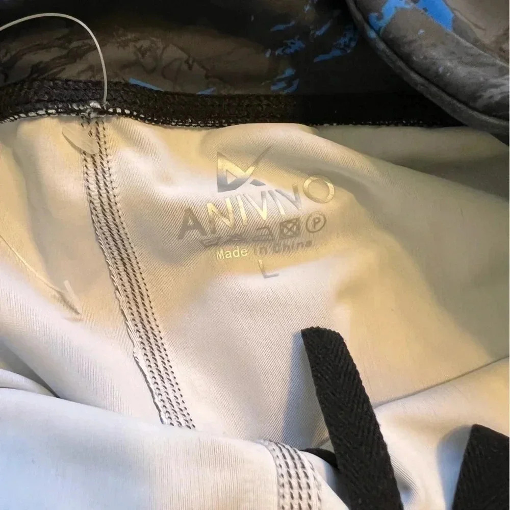 Anivivo Skirted Leggings Modest Yoga Active Large Blue Gray Black Skirt Running - Picture 6 of 9